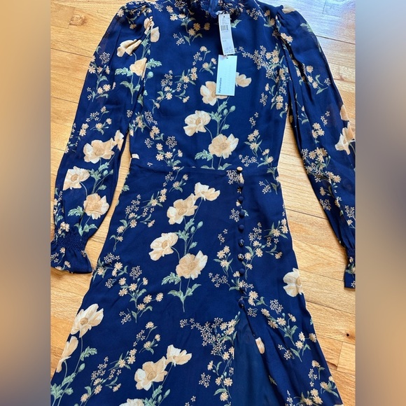 NWT Reformation Stevi Floral Mock Turtleneck Midi-Dress size 2 - Picture 9 of 13